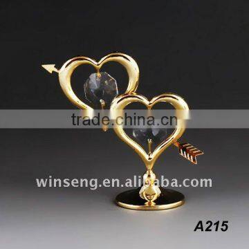 24k gold plated valentine heart for gifts