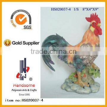 new fashion painting rooster garden statue yard deco art resin