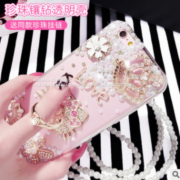 Ring holder Silicone cell phone cover case diamond mobile Phone Cases for iPhone7/7Plus/6/6s/6plus/6splus soft TPU case
