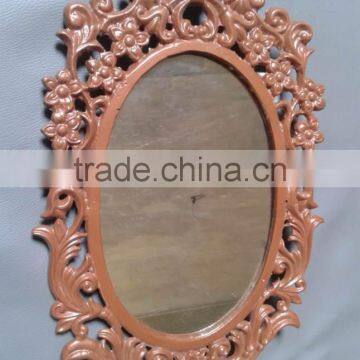 pink colour wall fancy mirror