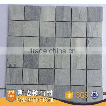 Spray grey marble stone white grey marble mosaic with mesh