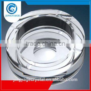 Jingyage factory direct sell k9 crystal ashtray round crystal glass ashtray circular glass ashtray souvenir