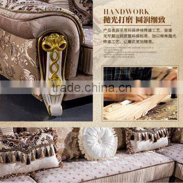 M878 Living Room Furniture Classical Solid Wood Frame Fabric Sofa/fabric Big Corner Sofa photo-5