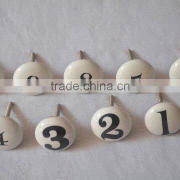 Latest Design Hand Painted Numeric Kitchen Cabinet Knobs photo-2