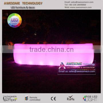 Led Lighted Outdoor Plastic Sectional Bar Counter / Outdoor Bar Table Suite photo-4