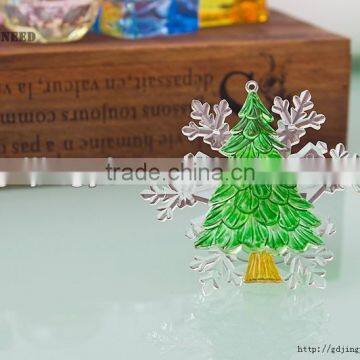 LED electronic light acrylic snowflake hanging Xmas tree ornament