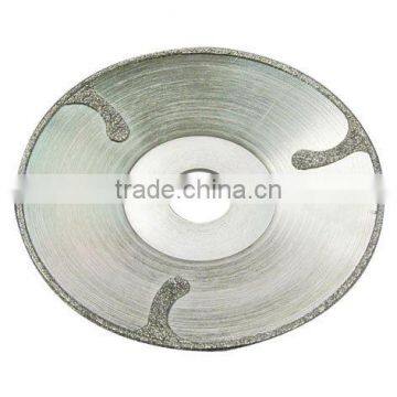 Electroplated diamond saw blades with three wings for soft marble /Electroplated Diamond cutting blades with continuous rim