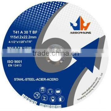 4-1/2" 115x1.6x22.2mm Super Thin Flat Resin Bonded Reinforced Cutting Wheel For Metal photo-2