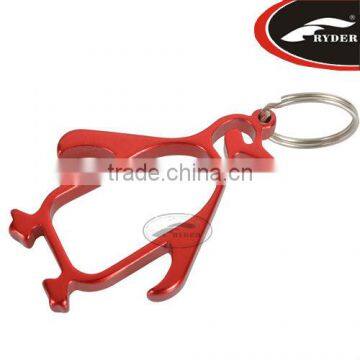 Aluminum Penguin Bottle Opener Key Ring