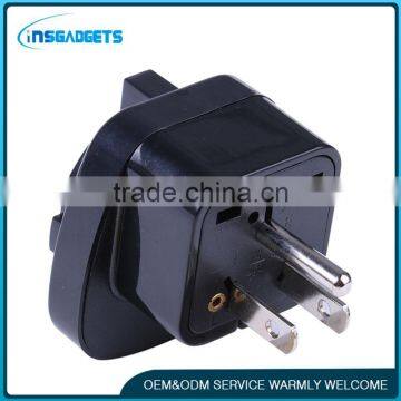 American Standard 1 Round Two Flat Pins 10A 250V AC European Multi-function Jack 2P + E Grounded Adapter Plug SD-5 photo-2