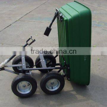 TC2135 Four Wheel Poly Garden Dump Cart photo-6