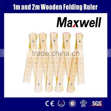 1m and 2m Wooden Folding Ruler