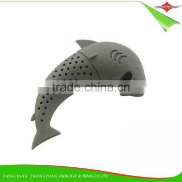 ZY-E3145 new design tea infuser food grade Silicone Strainer shark loose Tea Filter