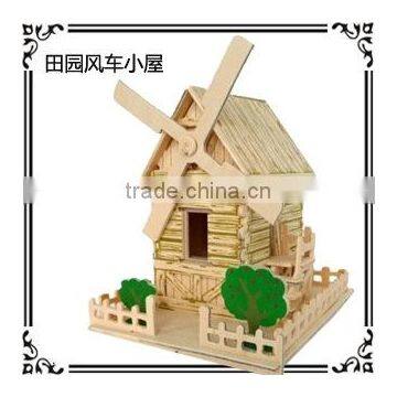 Children's Wooden Environmental 3d Puzzle Toys ,Modelling of the Temple of Heaven Fancy Toy photo-2