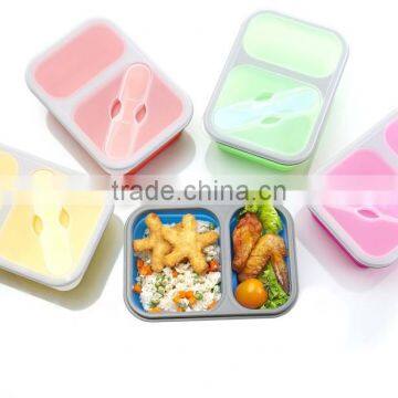 Food Grade Various Styles Collapsible Silicone Lunch Box/ Bento Box/ Food Container photo-6