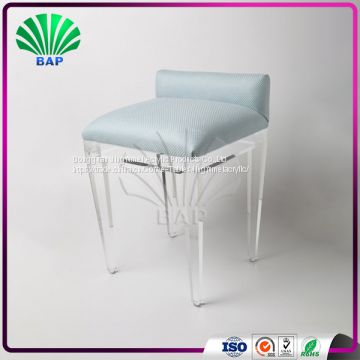 High End Leisure Bar Stool Soft Cushion Acrylic Stool Milk Tea Shop Relax Stool