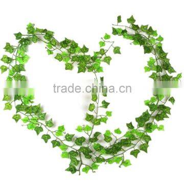 Pack of 12PCS 7.87ft Artificial Boston ivy Green Vine Leaf Garland Plants Fake Foliage Flowers Decoration