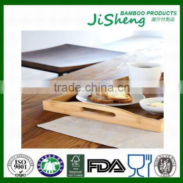 Rectangular Eco-friendly Bamboo Food Serving Tray With Handles: Serve Food, Coffee, Tea or Use as Party Platter photo-5