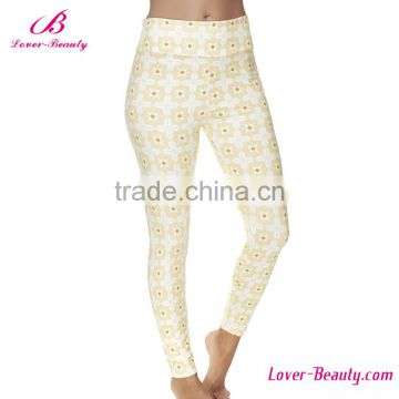 Wholesale snowflake print 92%polyester 8%spandex leggings