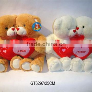 Hot sale cuddly teddy bear with heart for girls boys