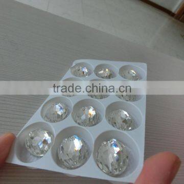 Oval Sew-on Crystal Flatback Glass Bead With Holes Crystal Color Glass Bead for Wedding Dress photo-2