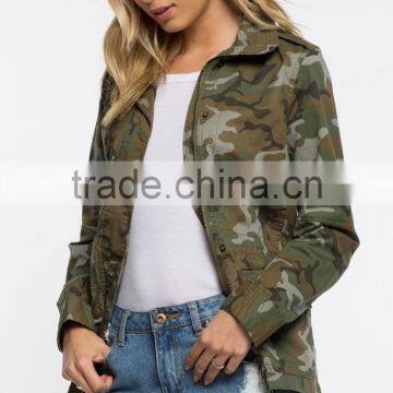 Latest Fashion Girls Classic Camouflage Jacket photo-2