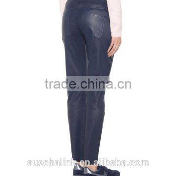 New Arrival Winter High Quality Female Black Skinny Leather Trousers photo-3