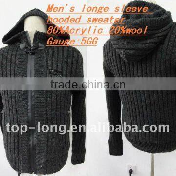 MAN SWEATER WITH HOOD CARDIGAN