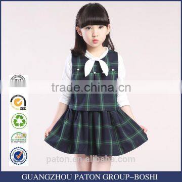 Girls Check Dress School Uniform Manufacturer Guangzhou China