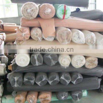 PU shoe lining leather stock lot, PU artificial leather stock lot for shoes linings