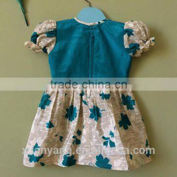 New Arrival Factory Manufacture Short Sleeve Printed Kids Clothing Wholease New Model Baby Girl Casual Dress photo-2
