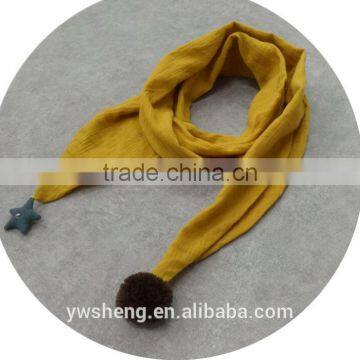 Newest Style Baby Girl Cotton Plain Baby Scarf photo-2