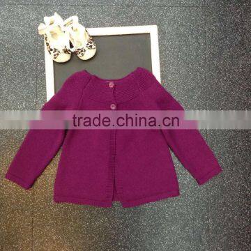 Biege Creamy Kids Sweater Dresses, Black Knitting Girl's Sweater, Round Collar Long Sleeve Cardigans Valentine's Day Sweater photo-2