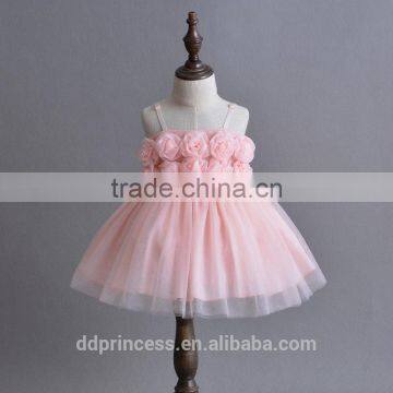 baby girls birthday dress party wedding clothing pink white suspender designer dresses