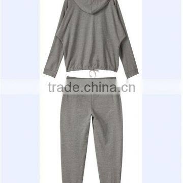 Wholesale Fashion Leisure Clothing Set Sports Wear Hoodies With Zippers for Women photo-3