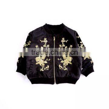 1-6 Years 2017 New Wholesale Autumn Cotton Embroidery Black White Kids Girls Coats (pick Size Color) photo-2