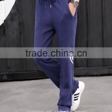 Breathable 100% Cotton Soft Sports Pants With Stripe photo-4