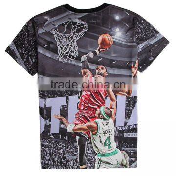 Fashion Basketball Team Polyester Sublimation China Wholesale T-shirt 3D Printing photo-5
