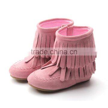 Wholesale Girls Moccasins Boots Hard Sole Baby Boy Boots photo-2