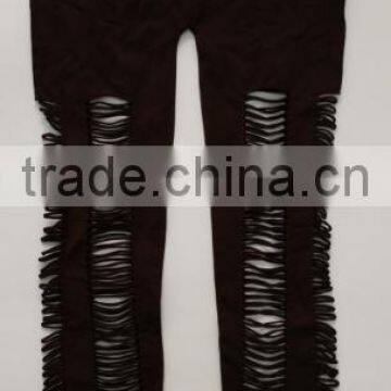 Sexy Seamless Mature Women Mesh Side Panels Legging photo-5