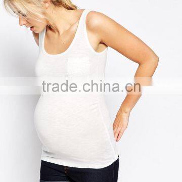 Regular Fit Scoop Neck Jersey Tank Top Wholesale Maternity Clothes
