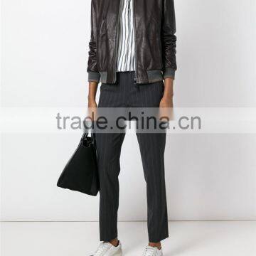 Shandao High Quality Plain Dyed Women 100% Polyester Synthetic Leather Plus Size Coats photo-2