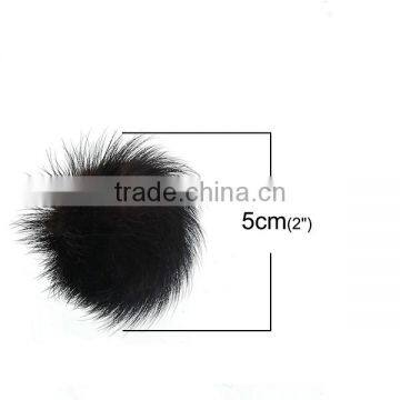 Wholesale Party Supplies Sable Dark Coffee Colorful Mink Fur Pom For DIY photo-2