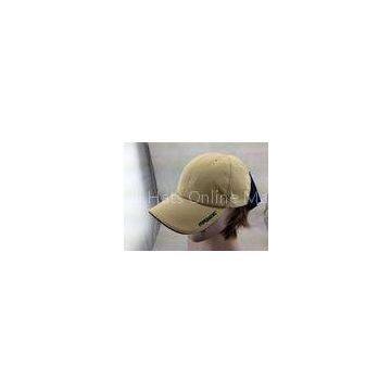 Moisture Wicking Mesh Running Hats Man Khaki Golf Cap With Rubber Patch