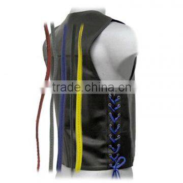 Fashion Leather Vest for Men's in Black Straps