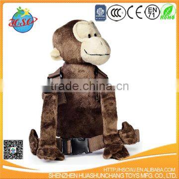 Cartoon Plush Animal Dog Safety 2 in 1 Harness Backpack Anti-lost Shoulder Bags for 1-3 Years Old Kids photo-2