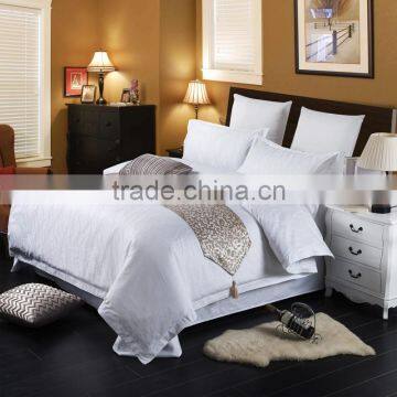 High Quality Hotel cotton polyester plain white Bed Sheets