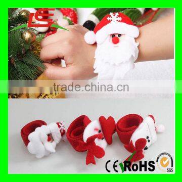 Cute Christmas Mixed Characters Plush Slap Bracelets Customize Design Kid's Toy