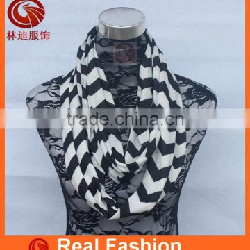 Hot selling Girl's jersey loop chevron infinity scarf