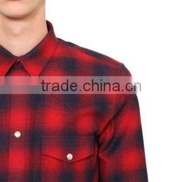 Western Plaid Cotton Flannel Shirt for Man photo-2